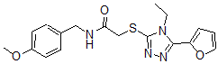 CAS 登录号：606111-60-8， 2-[[4-乙基-5-(呋喃-2-基)-4H-1,2,4-三唑-3-基]硫代]-N-[(4-甲氧基苯基)甲基]-乙酰胺