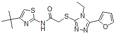 CAS#: 606111-62-0， N-[4-(Tert-Butyl)-Thiazol-2-Yl]-2-[[4-Ethyl-5-(Furan-2-Yl)-4H-1,2,4-Triazol-3-Yl]Thio]-Acetamide