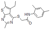 CAS#: 606113-50-2， N-(2,4-Dimethylphenyl)-2-[(5-Ethyl-2,6-Dimethylthieno[2,3-d]Pyrimidin-4-Yl)Thio]-Acetamide
