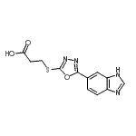 CAS#: 606117-05-9， 3-{[5-(1H-Benzimidazol-6-yl)-1,3,4-oxadiazol-2-yl]sulfanyl}propanoic acid