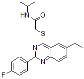CAS#: 606131-25-3， 2-[[6-Ethyl-2-(4-Fluorophenyl)-4-Quinazolinyl]Thio]-N-(Isopropyl)-Acetamide