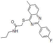 CAS#: 606132-84-7， 2-[[2-(4-Fluorophenyl)-6-Methyl-4-Quinazolinyl]Thio]-N-Propyl-Acetamide