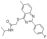 CAS#: 606134-56-9， 2-[[2-(4-Fluorophenyl)-6-Methyl-4-Quinazolinyl]Thio]-N-(Isopropyl)-Acetamide