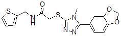 CAS#: 606136-68-9， 2-[[5-(1,3-Benzodioxol-5-Yl)-4-Methyl-4H-1,2,4-Triazol-3-Yl]Thio]-N-(2-Thienylmethyl)-Acetamide