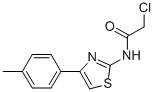结构式 CAS# 6081-87-4, 2-氯-N-(4-对甲苯基-噻唑-2-基)-乙酰胺