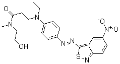 CAS#: 60810-05-1， 3-[Ethyl[4-[2-(5-Nitro-2,1-Benzisothiazol-3-Yl)Diazenyl]Phenyl]Amino]-N-(2-Hydroxyethyl)-N-Methyl-Propanamide