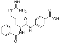CAS#: 60833-82-1， (S)-4-((5-Guanidino-2-(benzoylamino)-1-oxopentyl)amino)benzoic acid
