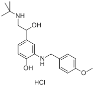 CAS#: 60853-38-5， alpha-[[(1,1-Dimethylethyl)amino]methyl]-4-hydroxy-3-[[(4-methoxyphenyl)methyl]amino]-Benzenemethanol hydrochloride