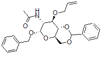 CAS#: 60920-72-1， Phenylmethyl2-(Acetylamino)-2-Deoxy-4,6-O-(Phenylmethylene)-3-O-2-Propen-1-Yl-alpha-D-Glucopyranoside