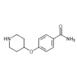 structure of CAS# 609781-30-8, 4-(4-Piperidinyloxy)benzamide;4-(4-Piperidinyloxy)benzamide;4-(4-piperidyloxy)benzamide;MFCD08061080