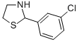 structure of CAS# 60980-82-7, 2-(3-Chlorophenyl)thiazolidine;2-(3-Chlorophenyl)Thiazolidine;Thiazolidine, 2-(3-Chlorophenyl)-;Thiazolidine, 2-(M-Chlorophenyl)-