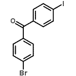 结构式 CAS# 609820-28-2, (4-溴苯基)(4-碘苯基)甲酮