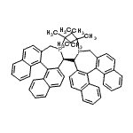 structure of CAS# 610304-81-9, (3R,3'R)-4,4'-Bis(2-methyl-2-propanyl)-4,4',5,5'-tetrahydro-3H,3'H-3,3'-bidinaphtho[2,1-c:1',2'-e]phosphepine;(S)-BINAPINE