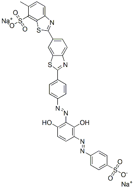 CAS#: 6104-53-6， Disodium 2'-[4-[[2,6-Dihydroxy-3-[(4-Sulphonatophenyl)Azo]Phenyl]Azo]Phenyl]-6-Methyl[2,6'-Bibenzothiazole]-7-Sulphonate