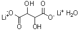 结构式 CAS# 6108-32-3, 酒石酸锂单水合物