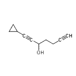CAS#: 611183-83-6， 1-Cyclopropyl-1,6-heptadiyn-3-ol