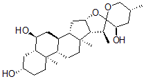 CAS#: 61132-19-2， (23R,25R)-5alpha-Spirostane-3beta,6alpha,23-Triol