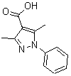 structure of CAS# 61226-19-5, 3,5-Dimethyl-1-Phenyl-1H-Pyrazole-4-Carboxylicacid;3,5-Dimethyl-1-Phenyl-Pyrazole-4-Carboxylate;3,5-Dimethyl-1-Phenyl-4-Pyrazolecarboxylate;Zinc00140432