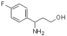 structure of CAS# 612532-52-2, 3-Amino-3-(4-fluorophenyl)-1-propanol;(R)-3-(4-FLUOROPHENYL)-β-ALANINOL;(S)-3-(4-FLUOROPHENYL)-β-ALANINOL;3-(4-fluorophenyl)-DL-β-alaninol