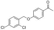 structure of CAS# 61292-27-1, 1-(4-[(2,4-Dichlorobenzyl)Oxy]Phenyl)-1-Ethanone;1-[4-(2,4-Dichlorobenzyl)Oxyphenyl]Ethanone;Zinc00168396;Zero/004772