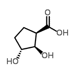 CAS#: 61317-53-1， (1R,2R,3R)-2,3-Dihydroxycyclopentanecarboxylic Acid