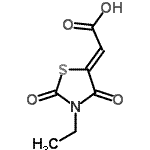 CAS#: 613656-84-1， (2Z)-(3-Ethyl-2,4-dioxo-1,3-thiazolidin-5-ylidene)acetic acid