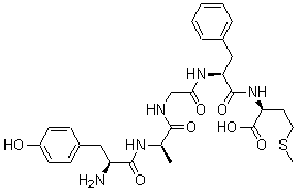 结构式 CAS# 61370-87-4, L-酪氨酰-D-丙氨酰甘氨酰-L-苯丙氨酰-L-蛋氨酸