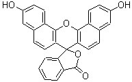 structure of CAS# 61419-02-1, 3',11'-Dihydroxy-3H-Spiro[2-Benzofuran-1,7'-Dibenzo[c,h]Xanthen]-3-One;3,11-dihy<wbr>droxy-spi<wbr>ro[dibenz<wbr>o[c,h]xan<wbr>thene-7,1<wbr>'-phthala<wbr>n]-3'-one;Naphthofluorescein;70420_FLUKA