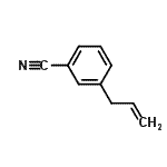 structure of CAS# 61463-62-5, 3-Allylbenzonitrile;3-(3-Cyanophenyl)-1-propene;MFCD01319565