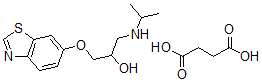 CAS#: 61481-23-0， 1-(1,3-Benzothiazol-6-yloxy)-3-(propan-2-ylamino)propan-2-ol butanedioate