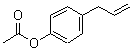 structure of CAS# 61499-22-7, 4-Allylphenyl Acetate;3-(4-Acetoxyphenyl)-1-propene;chavicol acetate;Chavicol, acetate