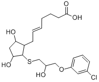 CAS#: 61507-56-0， 7-2-3-(3-Chlorophenoxy)-2-Hydroxypropylthio-3,5-Dihydroxycyclopentyl-5-Heptenoic Acid