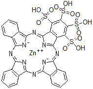 CAS#: 61586-86-5， 29H,31H-Phthalocyanine-1,2,3,4-Tetrasulfonic Acid, Zinc Salt (1:1)