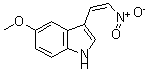 structure of CAS# 61675-19-2, 5-Methoxy-3-(2-Nitroethenyl)-1H-Indole;5-Methoxy-3-[(Z)-2-Nitrovinyl]-1H-Indole;Nsc88875