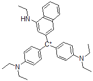 CAS#: 61725-40-4， [4-[(4-Diethylaminophenyl)-(4-Ethylaminonaphthalen-2-Yl)Methylidene]-1-Cyclohexa-2,5-Dienylidene]-Diethyl-Azanium