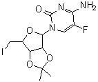 CAS#: 61787-05-1， 4-Amino-1-(5-Deoxy-5-Iodo-2,3-O-Isopropylidenepentofuranosyl)-5-Fluoro-2(1H)-Pyrimidinone