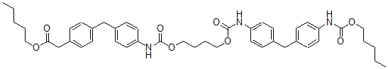 CAS#: 61789-63-7， 2-[4-[4-[4-[[4-[4-(Amoxycarbonylamino)benzyl]phenyl]carbamoyloxy]butoxycarbonylamino]benzyl]phenyl]acetic acid amyl ester