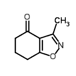 structure of CAS# 61834-40-0, 3-Methyl-6,7-Dihydro-1,2-Benzoxazol-4(5H)-One;1,2-benzisoxazol-4(5H)-one, 6,7-dihydro-3-methyl-;3-Methyl-6,7-dihydro-1,2-benzisoxazol-4(5H)-one #;3-methyl-6,7-dihydrobenzo[d]isoxazol-4(5H)-one