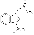 structure of CAS# 61922-00-7, 2-(3-Formyl-2-Methyl-1H-Indol-1-Yl)Acetamide;2-(3-formyl-2-methyl-1H-indol-1-yl)acetamide;2-(3-Formyl-2-methyl-1H-indol-1-yl)acetamide #;2-(3-Formyl-2-methyl-indol-1-yl)-acetamide