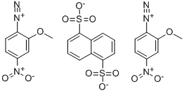 结构式 CAS# 61925-55-1, 固红 B 1,5-萘二磺酸盐