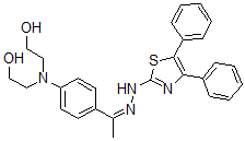 CAS#: 61930-49-2， 4-(Bis(2-hydroxyethyl)amino)acetophenone-(4,5-diphenylthiazolyl)-2-hydrazone