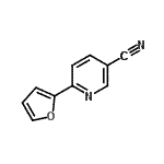 structure of CAS# 619334-28-0, 6-(2-Furyl)nicotinonitrile;6-(2-furyl)pyridine-3-carbonitrile