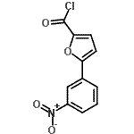 结构式 CAS# 61941-87-5, 5-(3-硝基苯基)-2-糠酰氯