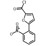 structure of CAS# 61941-88-6, 5-(2-Nitrophenyl)-2-Furoyl Chloride;5-(2-nitrophenyl)furan-2-carbonyl chloride;5-(2-Nitro-Phenyl)-Furan-2-Carbonyl Chloride;MFCD02258036
