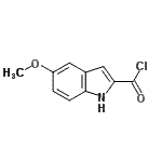 structure of CAS# 62099-65-4, 5-Methoxy-1H-Indole-2-Carbonyl Chloride;5-methoxy-1H-indole-2-carbonyl chloride
