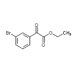 structure of CAS# 62123-80-2, Ethyl (3-Bromophenyl)(Oxo)Acetate;Ethyl 2-(3-bromophenyl)-2-oxoacetate;Ethyl 3-bromobenzoyl formate;MFCD07698676