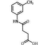 结构式 CAS# 62134-48-9, 4-[(3-甲基苯基)氨基]-4-氧代丁酸