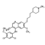 CAS#: 622369-21-5， 4-[(2,4-Dichloro-5-methoxyphenyl)amino]-6-methoxy-7-[3-(1-methyl-4-piperidinyl)propoxy]-3-quinolinecarbonitrile