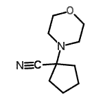 结构式 CAS# 62317-19-5, 1-(4-吗啉基)环戊烷甲腈