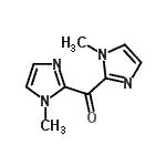 structure of CAS# 62366-40-9, Bis(1-Methyl-1H-Imidazol-2-Yl)Methanone;BIS- -METHANONE;BIS-(1-METHYL-1H-IMIDAZOL-2-YL)-METHANONE;BIS(1-METHYL-2-IMIDAZOLYL)KETONE